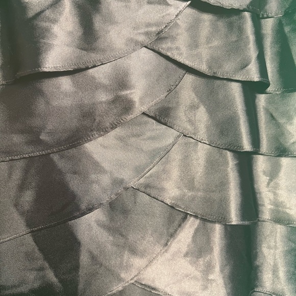 Size12 Scarlett Nite Silk Layered Black Skirt Back Zipper Very Elegant Chic - Picture 6 of 14